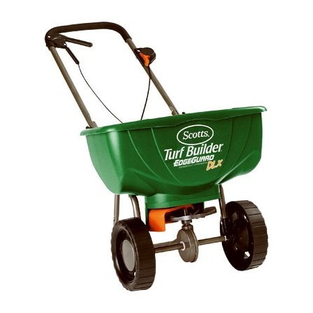 Scotts Edgeguard Deluxe Spreader, Holds up to 15000 Sq Ft of Fertilizer, U Handle 76232